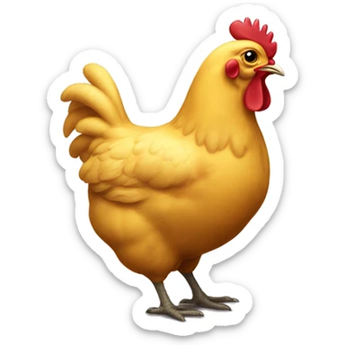 yellow hen sticker