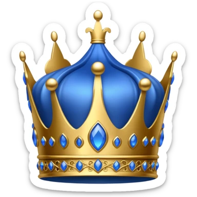 blue crown emoji sticker