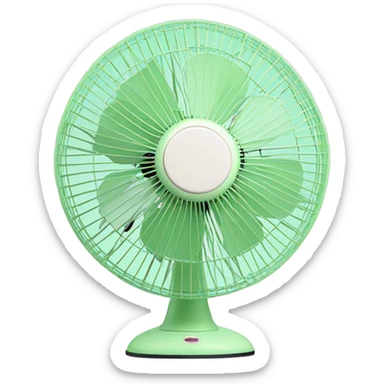 Cute classic pastel green Stand fan sticker