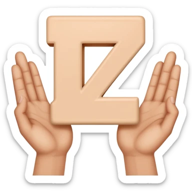 hands in the shape of the letter Z sticker