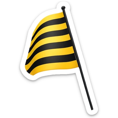 Yellow and black vertical flag sticker
