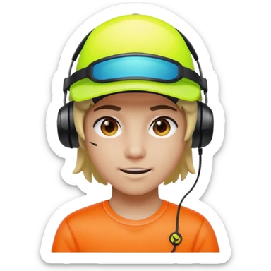 Neon Visor Gamer sticker