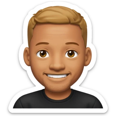 will smith with no beard 2d emoji sticker