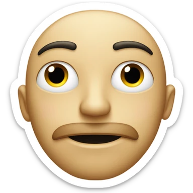 side eye emoji that only shows half of the face and has a straight mouth sticker