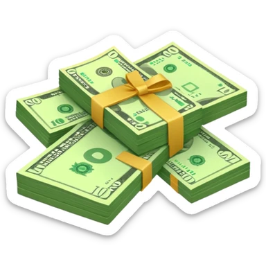 The phrase Money Doesn't Grow On Trees sticker