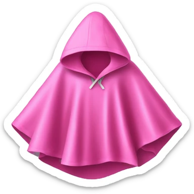 Pink rain poncho sticker