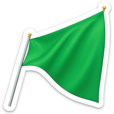 Bright Green triangle flag sticker