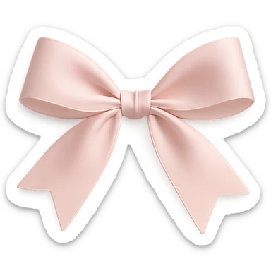 aesthetic pink bow, soft and elegant, minimal design sticker
