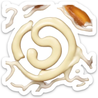 Cinnabon with cream  sticker