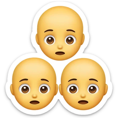 please generate an emoji of the cute baby with happy and sad faces sticker