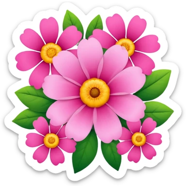 Pink flower boutique  sticker