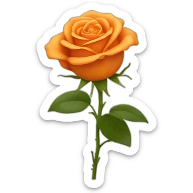Orange-rose sticker