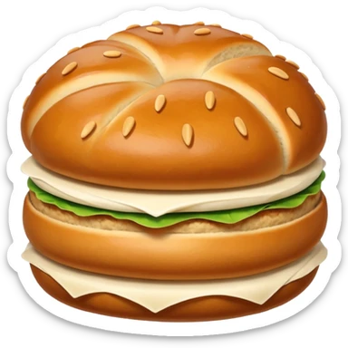 bread bun without cheese sticker