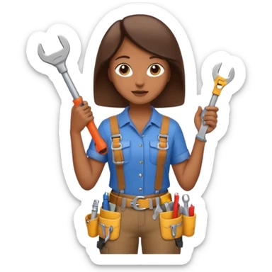 Émoji femme bricoleuse de salle de bain sticker