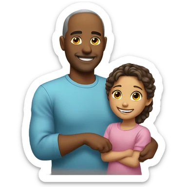 Dad and his daughter  sticker