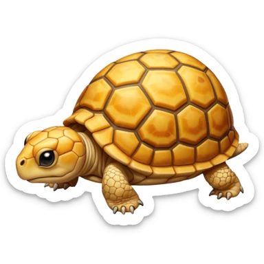 A young very small yellow tortoise sticker