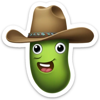 Cowboy pickle sticker