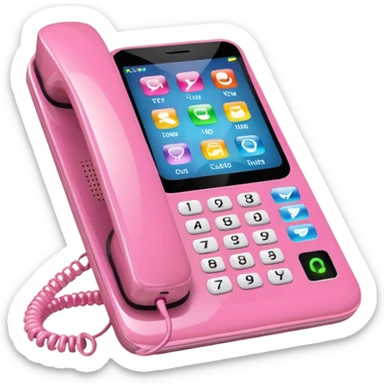 pink phone contacts sticker