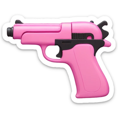 Baby pink toy gun sticker