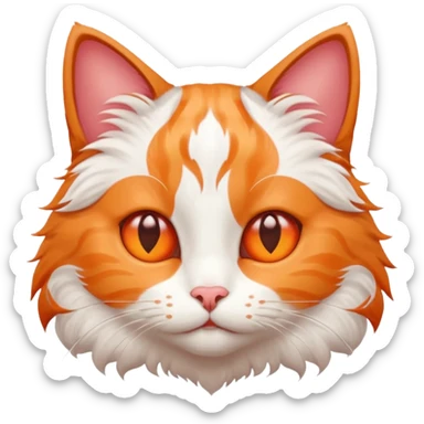 a cat in love with hearts in eyes  sticker