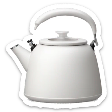 Light white aesthetic mini kettle sticker