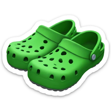 Green crocs sticker