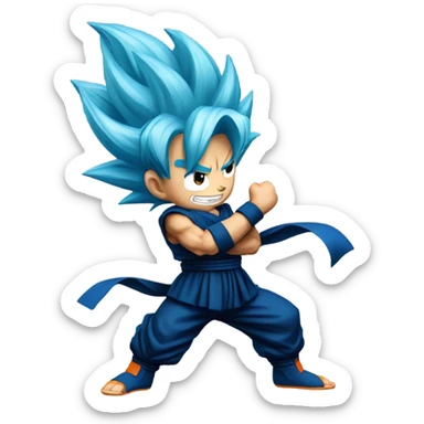 Blue goku sticker