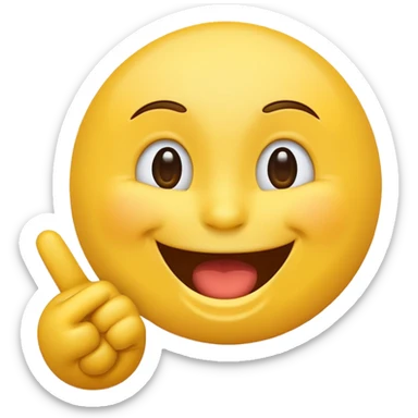 Laughing emoji pointing at me sticker