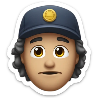 salute emoji with a single tear sticker