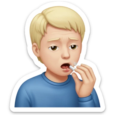 Person coughing  sticker