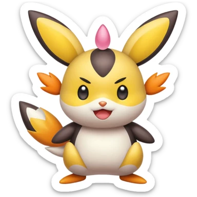 Emolga-Victini-Carbink-Kirby-fusion sticker