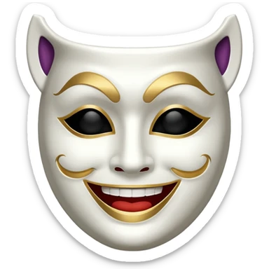 theater mask sticker