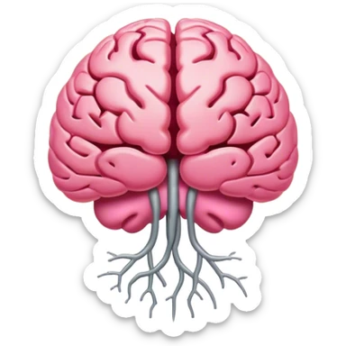 A ** pink human brain** with a energy energy beam of light thought around it s... radiating loving thoughts while it rewires itself hearts  sticker