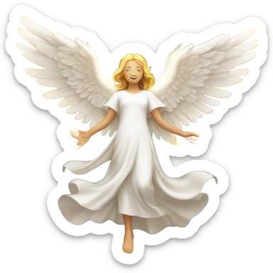 white angel, surrounded by fire
 sticker