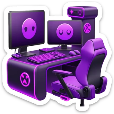 Neon purple gamgimg sticker