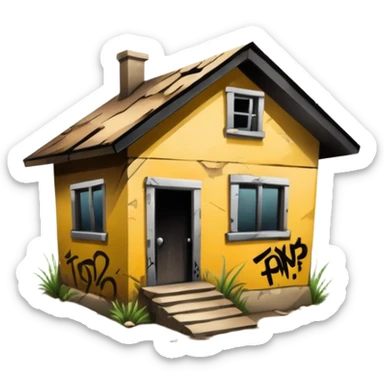 Abandoned trap house in the hood sticker