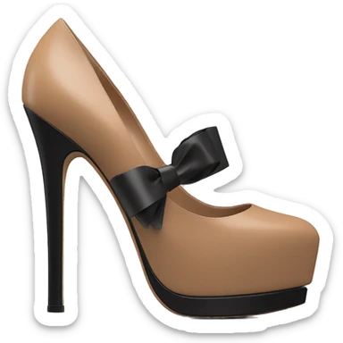 VALENTINO Tan-go PLATFORM PUMP black sticker