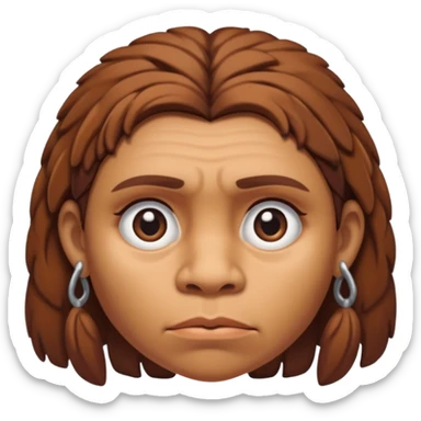 slack jawed female neanderthal sticker