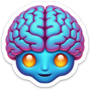 Stream galaxy brain emoji sticker