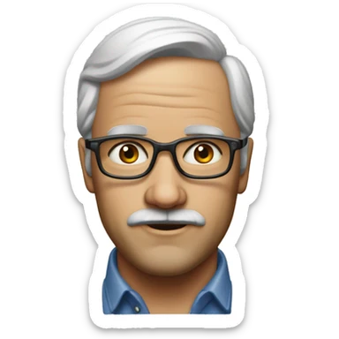 engenier 1970 photorealistic serious no glasses sticker