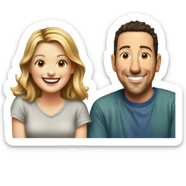 Drew Barrymore and Adam Sandler sticker