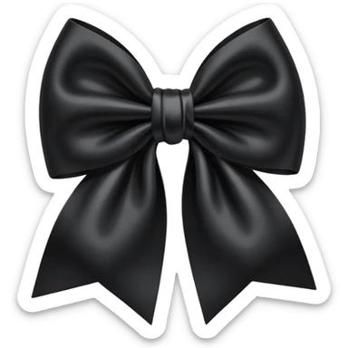 Black bow emoji sticker