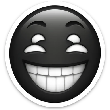 Smile with black hone sticker
