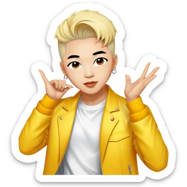 Cinematic Realistic portrait of Sơn Tùng M‑TP, shown as a dynamic pop star with a modern, stylish look and detailed contemporary clothing, illuminated by vibrant, energetic lighting that highlights his star power sticker