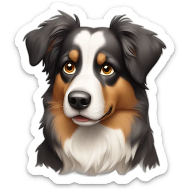 Skeptical Australian Shepard dog sticker