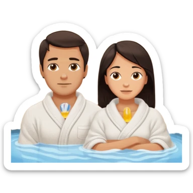 Man and Woman in sauns sticker