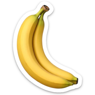 plátano maduro amarillo sticker
