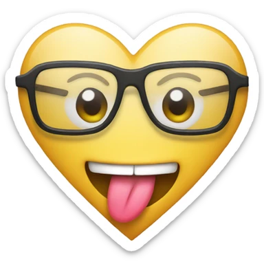 Heart with glasses  sticker