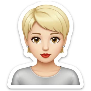 Female singer with very short blonde hair  sticker
