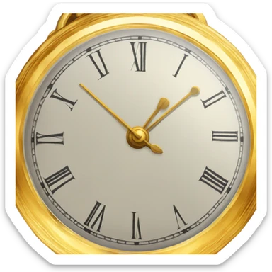 Golden pocket watch sticker